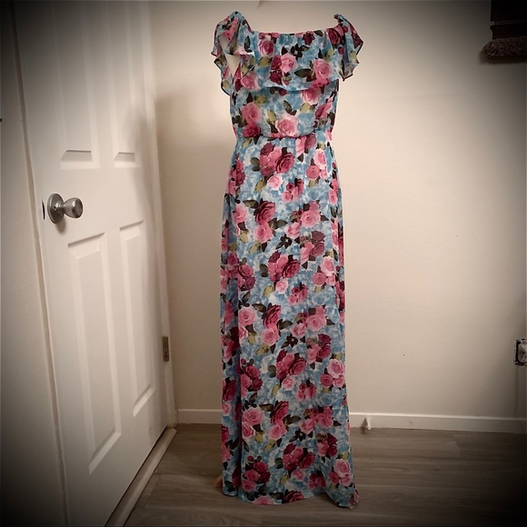 NWT Betsy Johnson floral maxi dress - Picture 2 of 6
